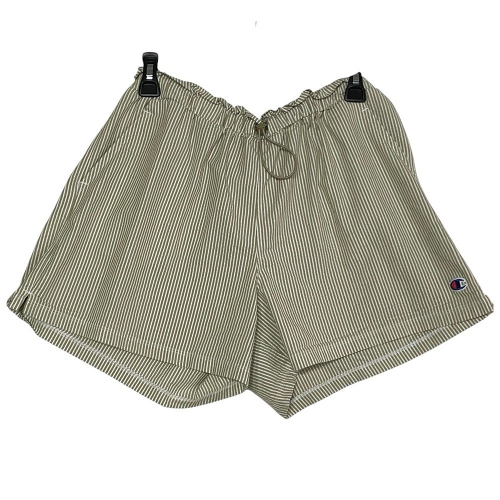 Champion‎ Striped Shorts Size Large Drawstring